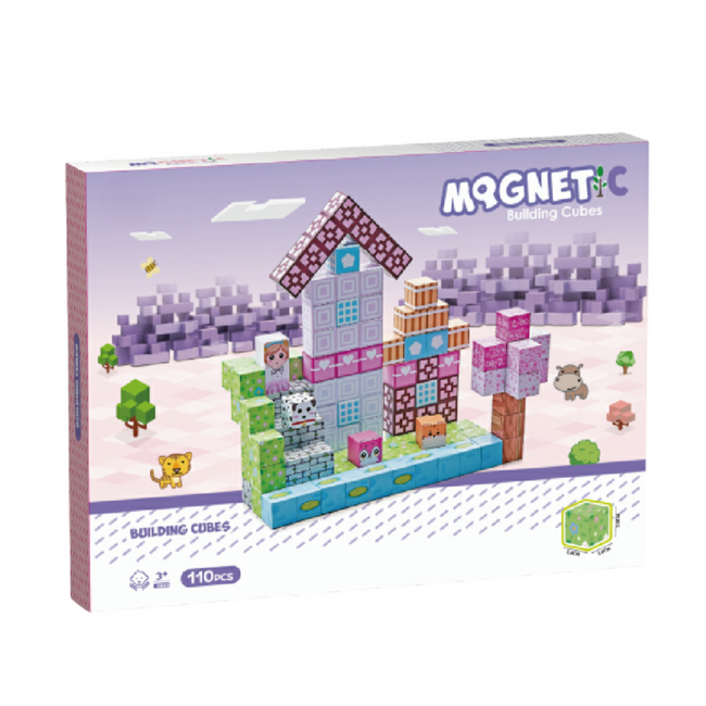 Cuburi magnetice  - universul printeselor 110 piese (2 cm)