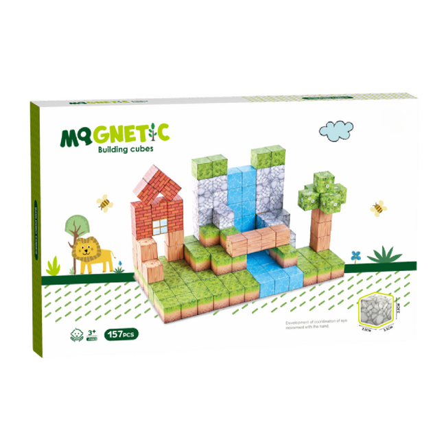 Cuburi magnetice - in natura 157 piese (2.5 cm)