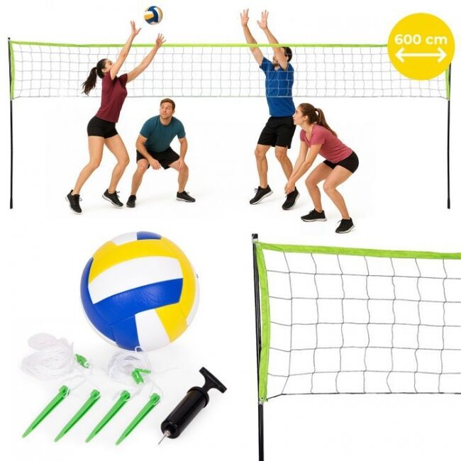 Fileu portabil pentru volei cu cadru, 600 x 242 cm, multigarden vs-5.7x2.3 edeedivs-5.7x2.3