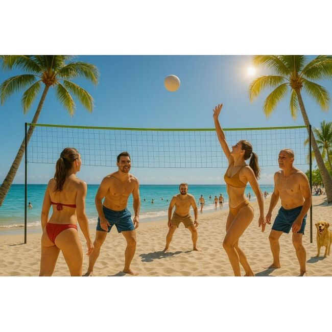 Fileu portabil pentru volei cu cadru, 600 x 242 cm, multigarden vs-5.7x2.3 edeedivs-5.7x2.3