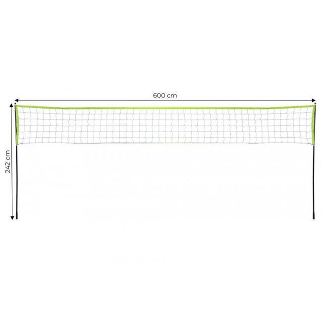 Fileu portabil pentru volei cu cadru, 600 x 242 cm, multigarden vs-5.7x2.3 edeedivs-5.7x2.3