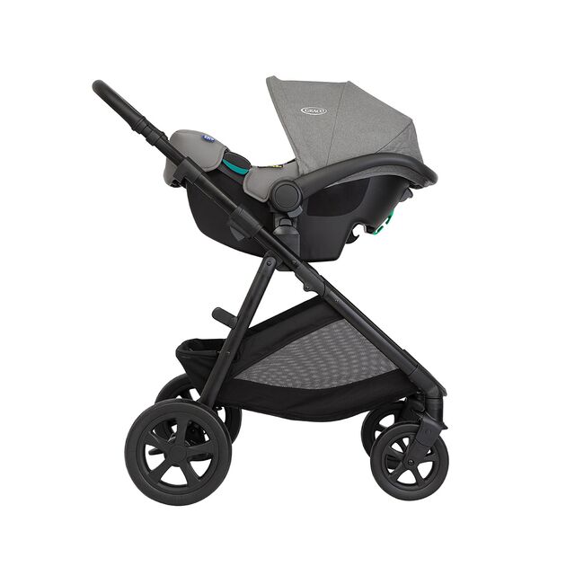 Graco - carucior pentru copii multifunctional 3 in 1 near2me dlx ash (carucior near2me dlx + landou near2me dlx + scoica snuglite) bbbgt1910aaash000