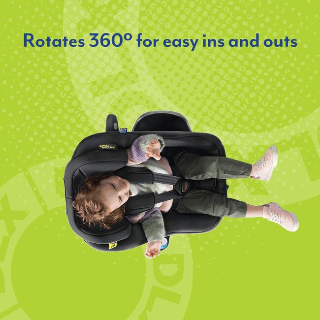 Graco - scaun auto turn2me 360° dlx iron, 40-105 cm, certificata r129 si testat adac bbbgc2302aairo000
