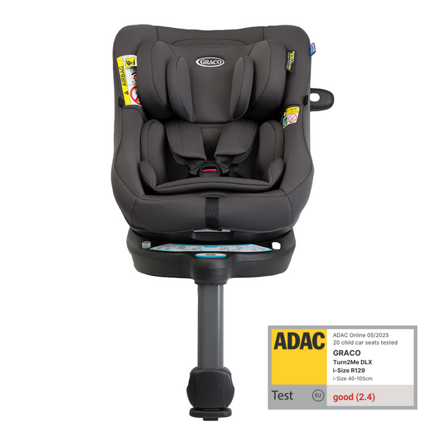 Graco - scaun auto turn2me 360° dlx iron, 40-105 cm, certificata r129 si testat adac bbbgc2302aairo000