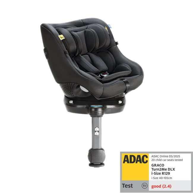 Graco - scaun auto turn2me 360° dlx midnight, 40-105 cm, certificata r129 si testat adac bbbgc2302aamdn000