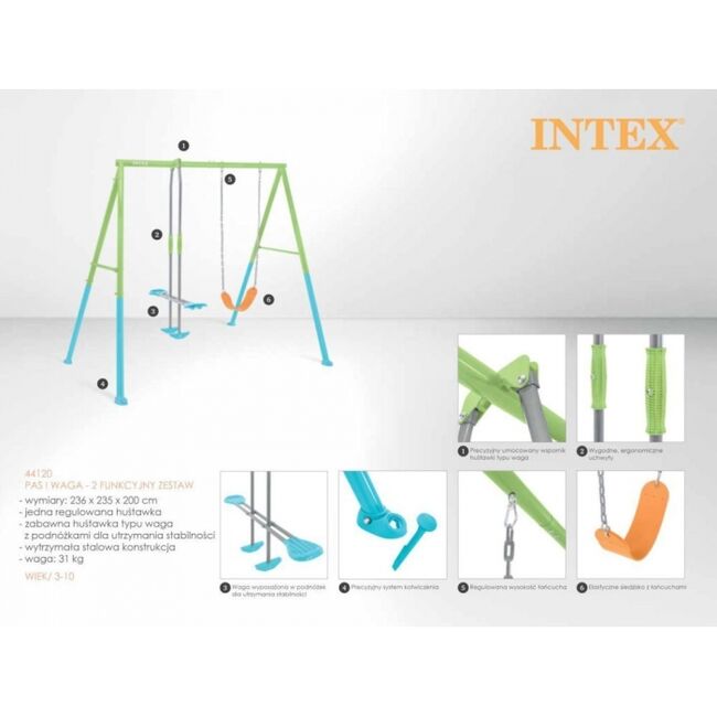 Leagan de gradina dublu pentru copii intex 44120 edeedi44120