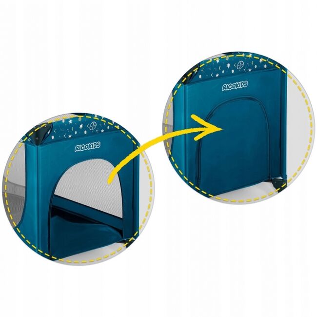 Patut pliabil 125 x 65 x 78 cm ricokids rk-240 - bleumarin edeedi724002