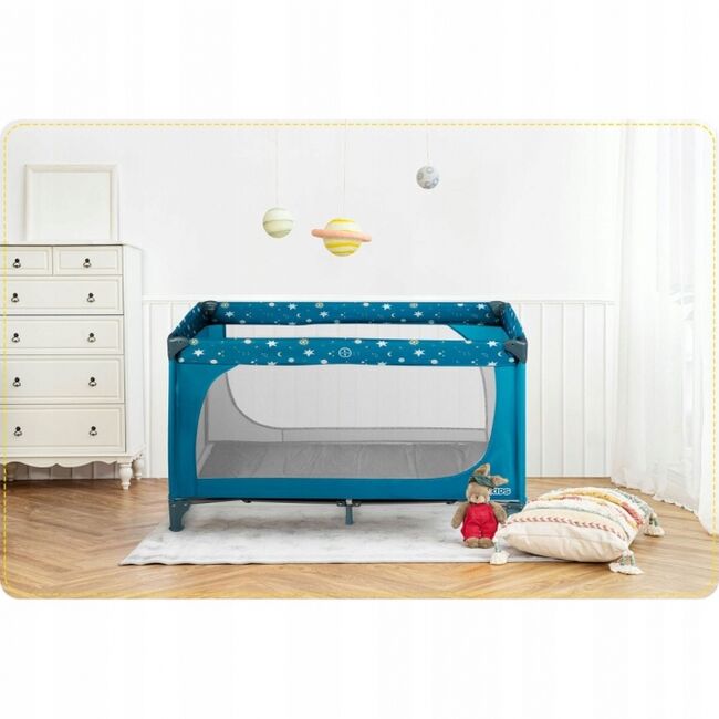 Patut pliabil 125 x 65 x 78 cm ricokids rk-240 - bleumarin edeedi724002