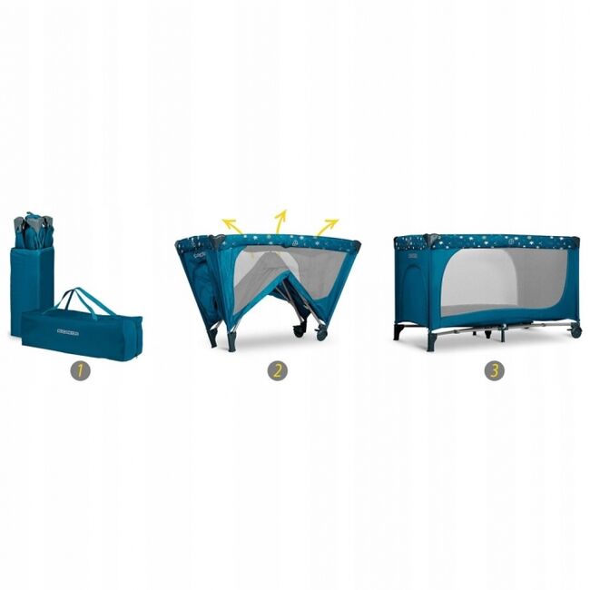 Patut pliabil 125 x 65 x 78 cm ricokids rk-240 - bleumarin edeedi724002