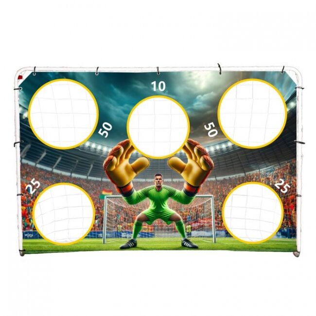 Poarta de fotbal 180 x 122 cm cu covoras de antrenament ecotoys ds58010+m edeedids58010+mata