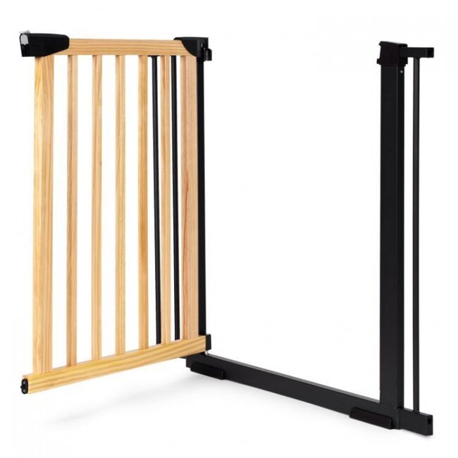 Poarta de siguranta 74-100 cm ecotoys sf-011-bc - lemn metal edeedisf-011-bc