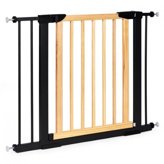 Poarta de siguranta 74-100 cm ecotoys sf-011-bc - lemn metal edeedisf-011-bc