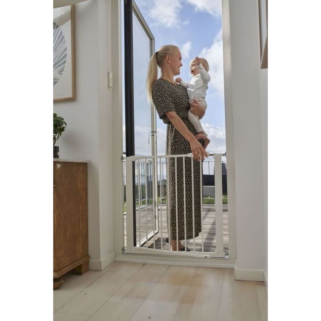 Poarta de siguranta 74-105 cm ecotoys sg-012-w - alb edeedisg-012-w