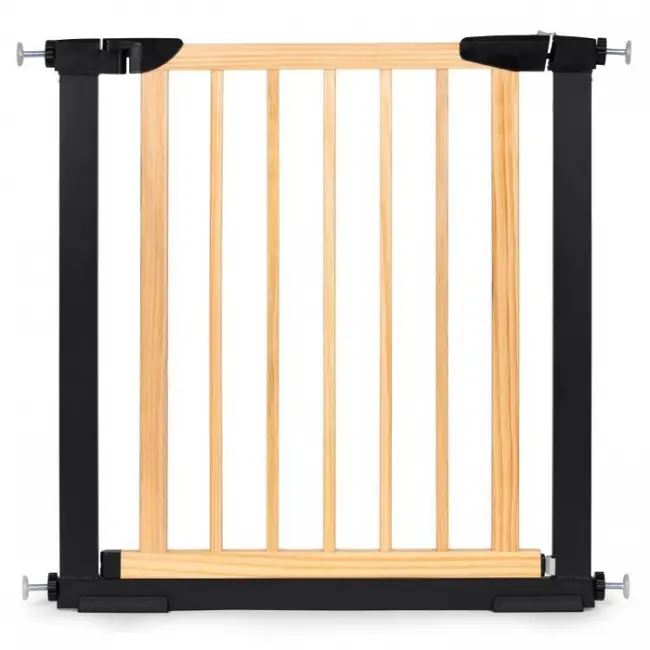 Poarta de siguranta 74-80 cm ecotoys sf-011a-bc - lemn metal edeedisf-011a-bc