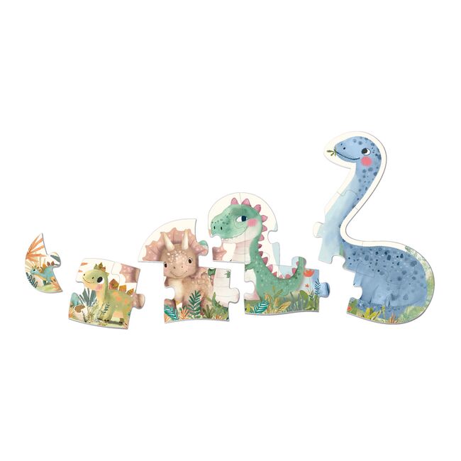 Primul meu puzzle progresiv APLI dinozauri, 15 piese mari SOLAPL20123