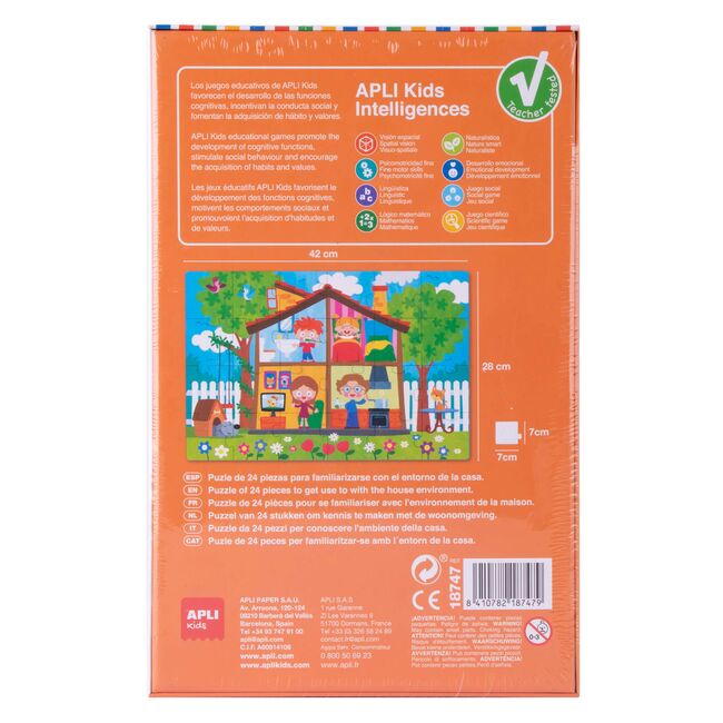 Puzzle educativ APLI Casa mea, 24 piese, 3 ani+ SOLAPL18747