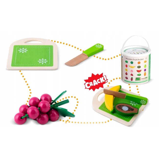 Set de legume din lemn cu velcro, 18 elemente, ricokids rk-872 edeedi787200