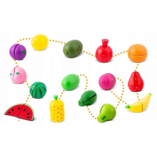 Set de legume din lemn cu velcro, 18 elemente, ricokids rk-872 edeedi787200