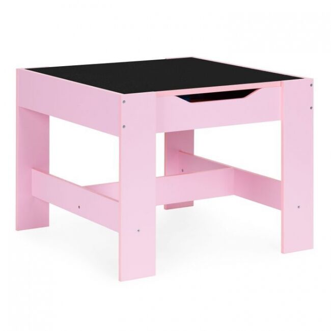 Set de masa cu doua scaune pentru copii ecotoys zkc-1b - roz edeedizkc-1b