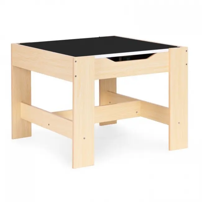 Set de masa cu doua scaune pentru copii ecotoys zkc-1c - natur edeedizkc-1c