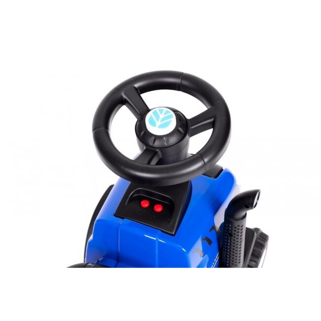 Tractor de impins new holland cu remorca pentru copii 658t - albastru edeedi658tblue