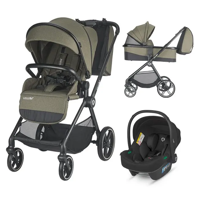 Carucior modular 3in1 coccolle lissia moss green +scoica auto isize coccolle knox black smb324065680325080360
