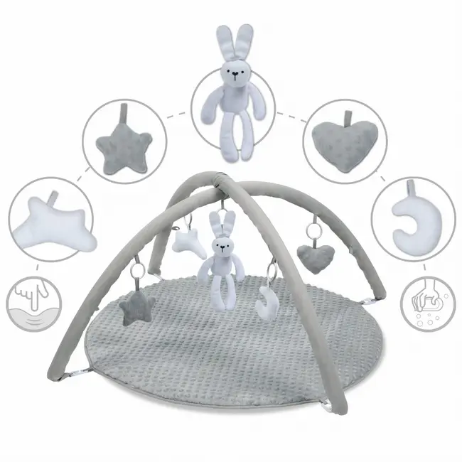 Covoras De Joaca Fata-verso Kidwell Grace Bunny Cu Arcada Interactiva, 5 Jucarii Si Cutie Muzicala In Forma De Iepuras Pjbmaedgrb01a1