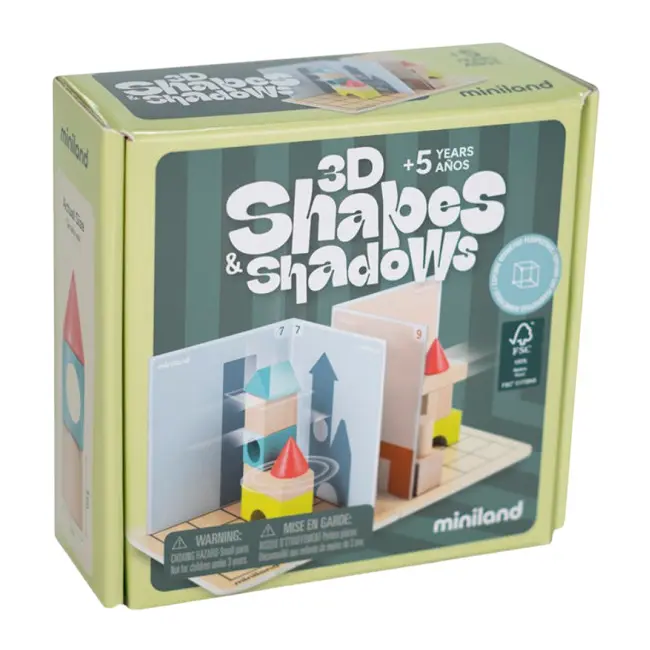 Joc cu provocari de logica si orientare spatiala, forme 3d si umbre, de la 5 ani - okeml46000