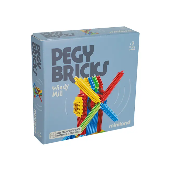 Joc educativ de constructii, moara de vant, de la 2 ani - okeml46063