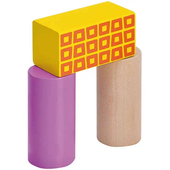 Jucarie Eichhorn Cuburi in galetusa Wooden Blocks 50 piese HUBS100002226