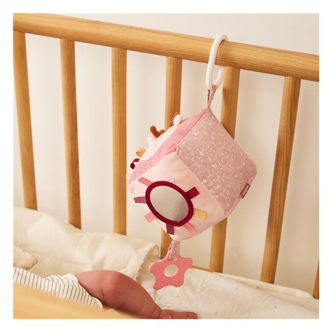 Jucarie bebe pentru leagan si carucior, cu sunete si oglinda, caprioara - okeml97373