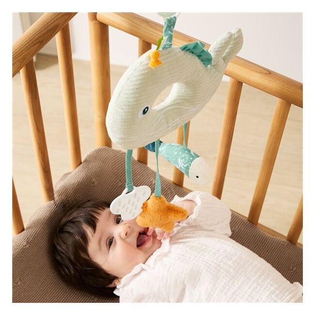 Jucarie bebe pentru leagan si carucior, cu sunete si oglinda, ocean - okeml97363