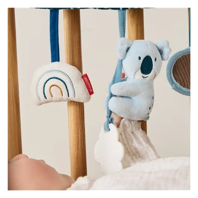 Jucarie bebe pentru leagan si carucior, cu sunete si oglinda, ursulet koala - okeml97383