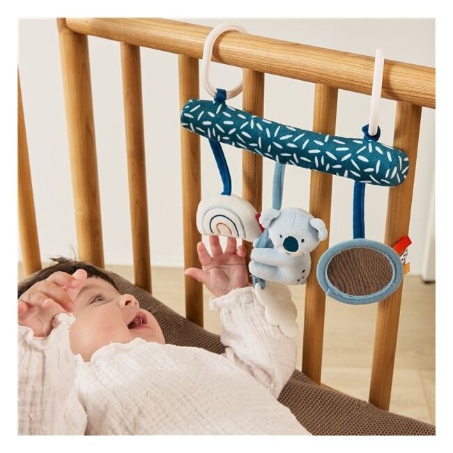 Jucarie bebe pentru leagan si carucior, cu sunete si oglinda, ursulet koala - okeml97383