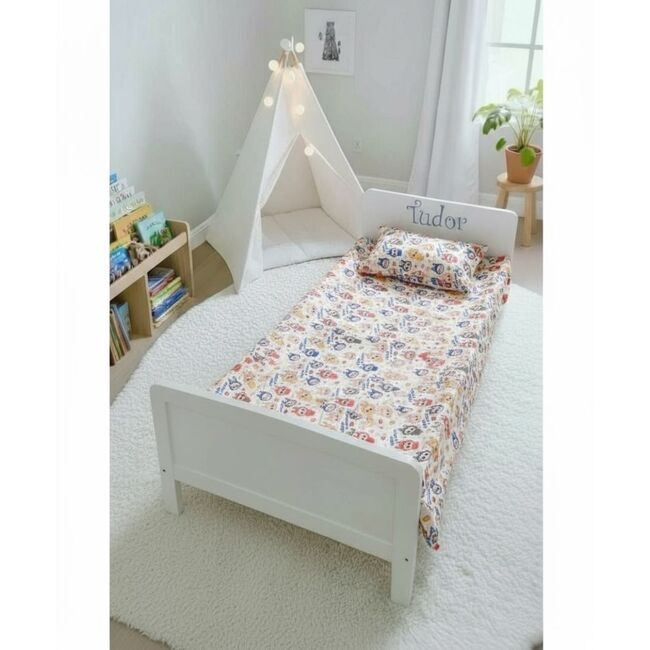 Lenjerie bumbac ranforce pat 3 piese copii 2-12 ani Labubu pentru saltele 160x80 cm ASC6427968006792
