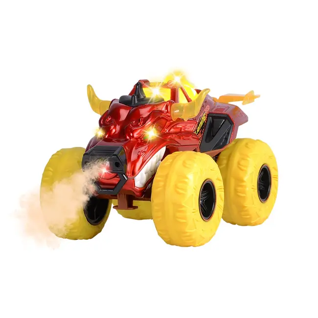 Masina Dickie Toys Flaming Fire Monster 25 cm rosu cu lumini si sunete HUBS203754003