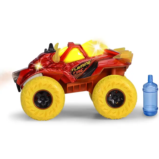 Masina Dickie Toys Flaming Fire Monster 25 cm rosu cu lumini si sunete HUBS203754003