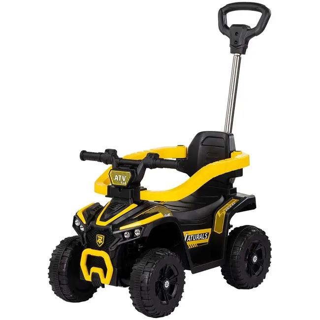 Masinuta de impins Chipolino ATV cu maner yellow HUBROCATVH02502YE