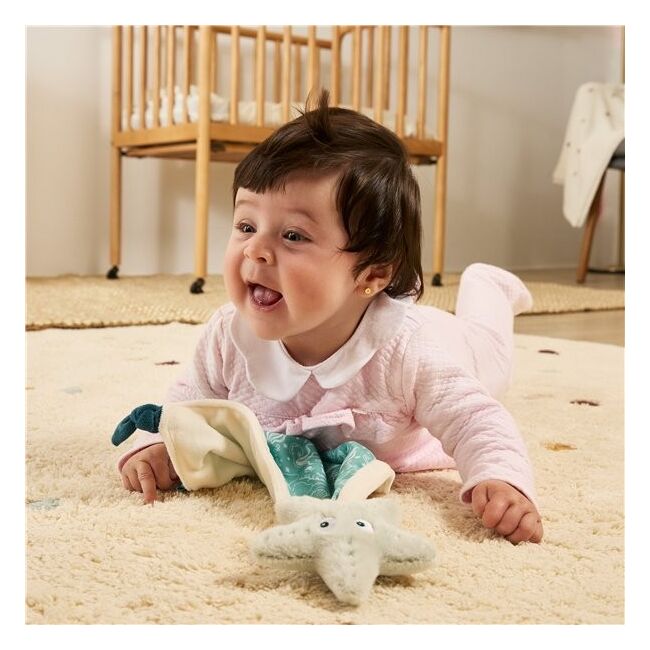 Paturica moale de atasament pentru bebe ocean, de la 0 luni - okeml97361