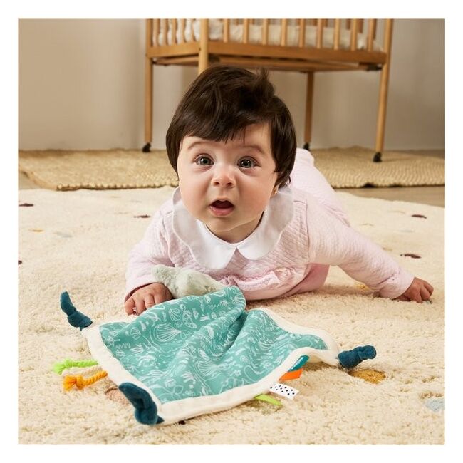 Paturica moale de atasament pentru bebe ocean, de la 0 luni - okeml97361