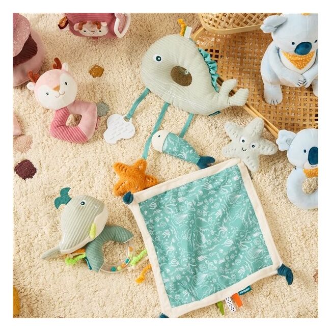 Paturica moale de atasament pentru bebe ocean, de la 0 luni - okeml97361