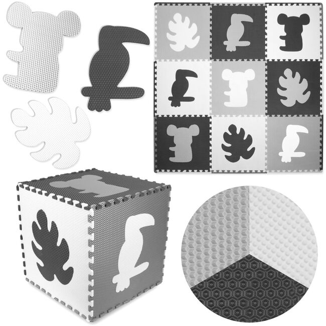 Puzzle Senzorial Kidwell Senso Tropical   Covoras Moale Din Spuma Eva Pentru Dezvoltarea Copilului Pjbpupisen01a1