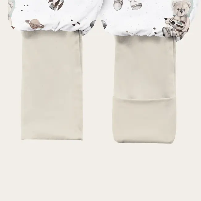 Sac De Dormit Cu Picioare, Bumbac 1 Tog, Space Teddy White, Xs, 6-12 Luni Pjb14937_1