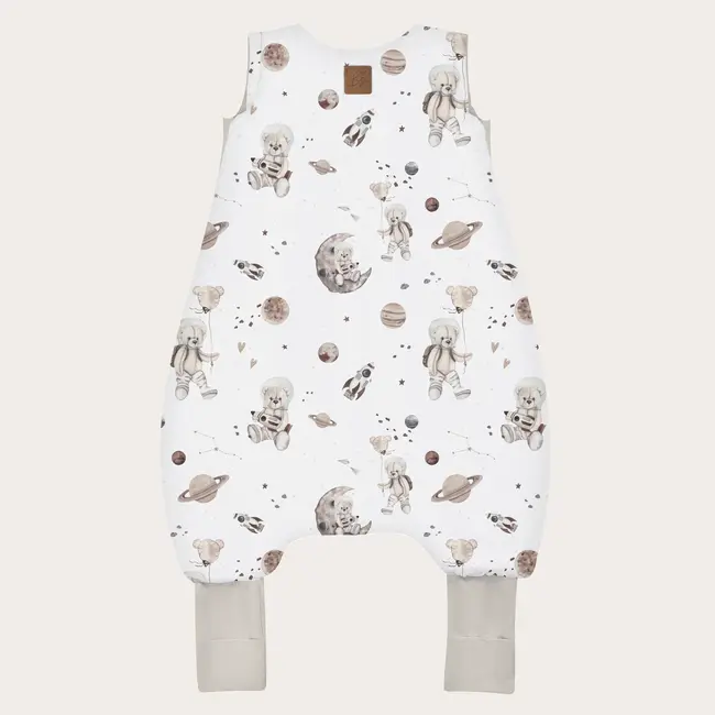 Sac De Dormit Cu Picioare, Bumbac 1 Tog, Space Teddy White, Xs, 6-12 Luni Pjb14937_1