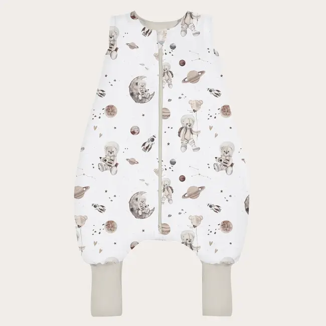 Sac De Dormit Cu Picioare, Bumbac 1 Tog, Space Teddy White, Xs, 6-12 Luni Pjb14937_1