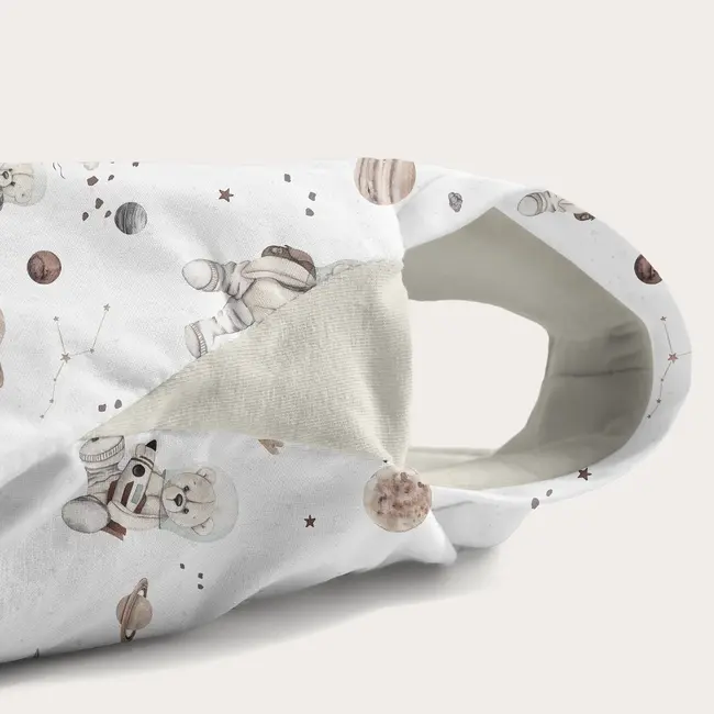 Sac De Dormit Cu Picioare, Bumbac 1 Tog, Space Teddy White, Xs, 6-12 Luni Pjb14937_1
