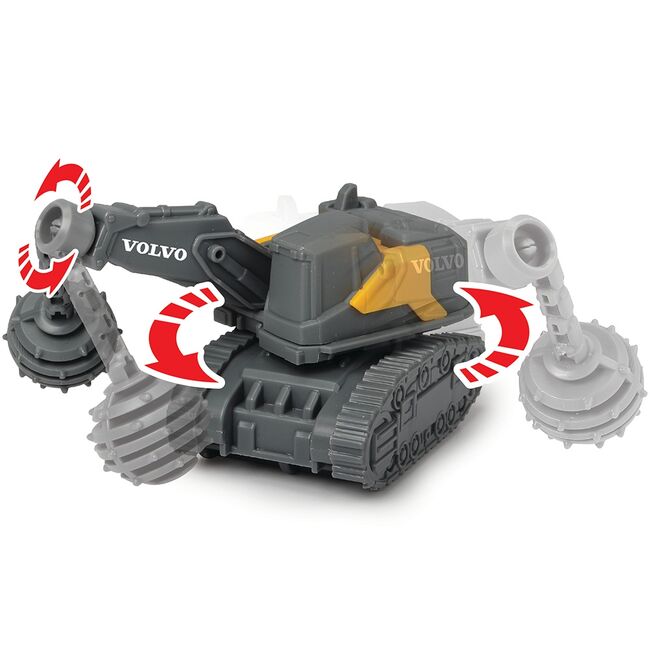 Set Dickie Toys Volvo Micro Workers 9 cm cu 5 vehicule HUBS203722008