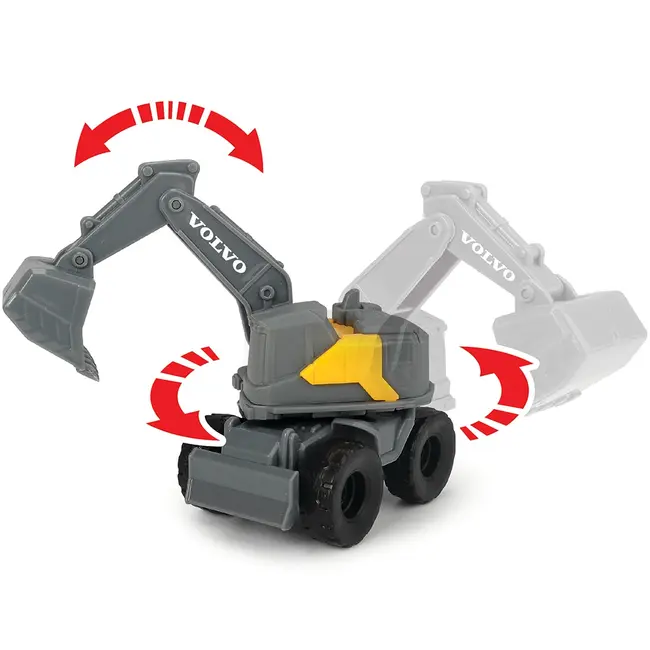 Set Dickie Toys Volvo Micro Workers 9 cm cu 5 vehicule HUBS203722008