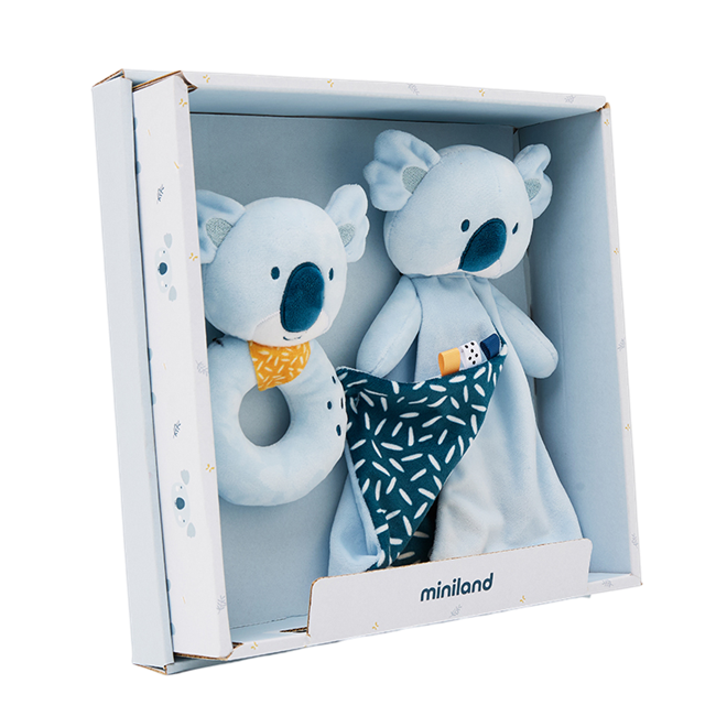 Set cadou bebe - zornaitoare si paturica moale de atasament koala, de la 0 luni - okeml97380