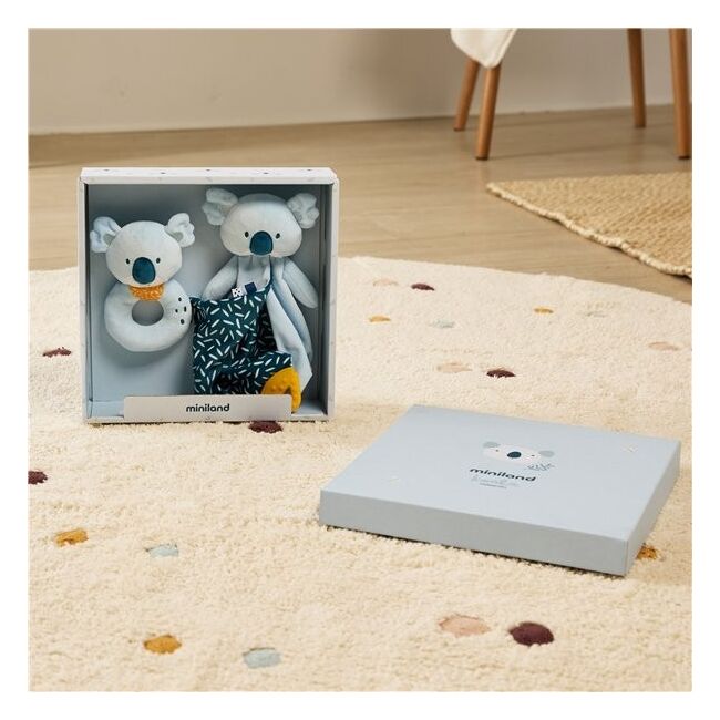 Set cadou bebe - zornaitoare si paturica moale de atasament koala, de la 0 luni - okeml97380